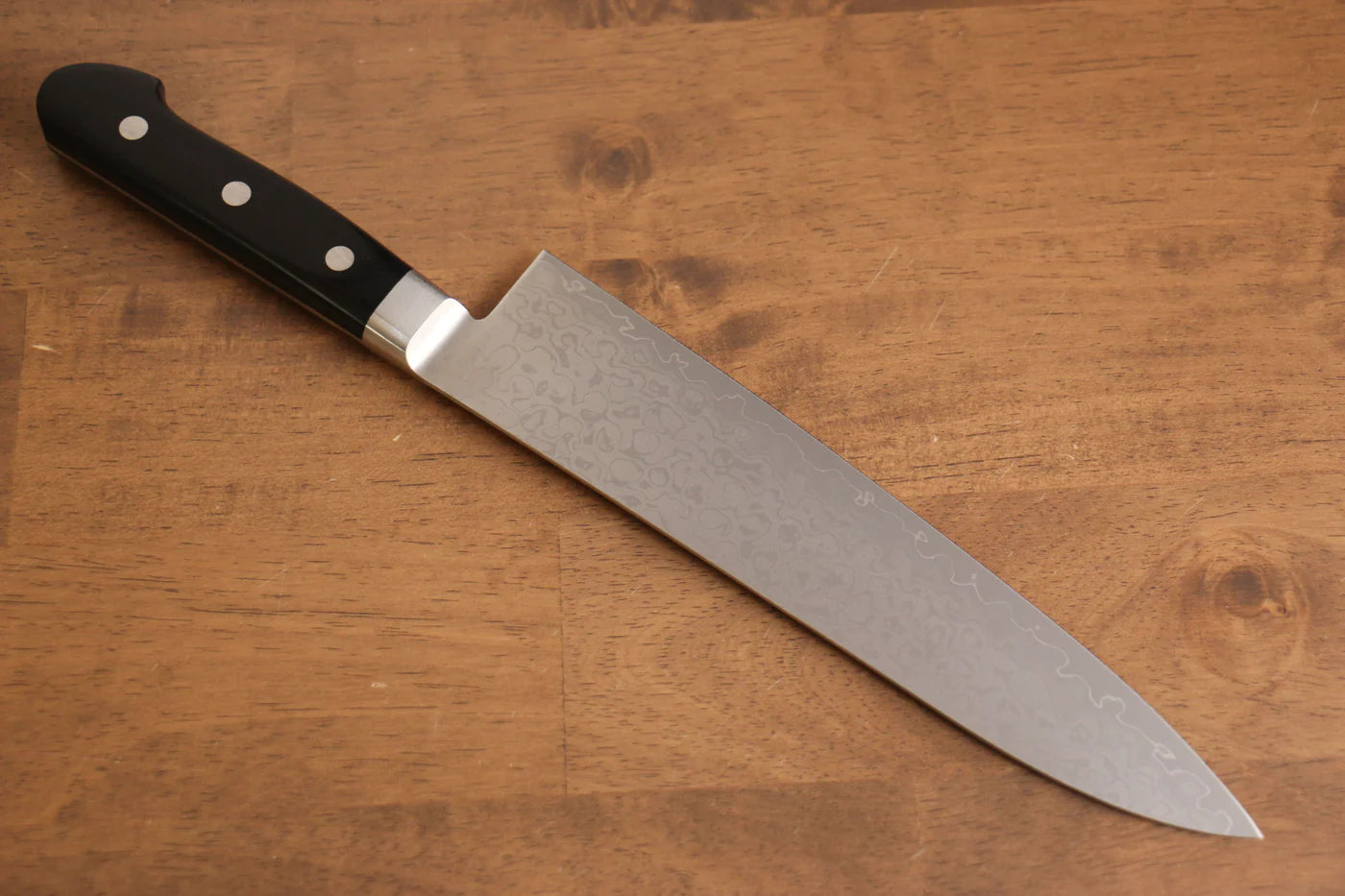 Seisuke VG10 ดามัสกัส 8 ชั้น ขัด มีดกิวโตะ Gyuto มีดทำครัวญี่ปุ่น 210mm ด้ามไม้ Pakka wood สีดำ