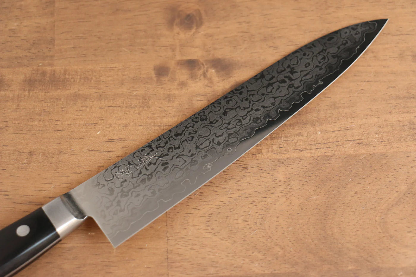 Seisuke VG10 ดามัสกัส 8 ชั้น ขัด มีดกิวโตะ Gyuto มีดทำครัวญี่ปุ่น 210mm ด้ามไม้ Pakka wood สีดำ