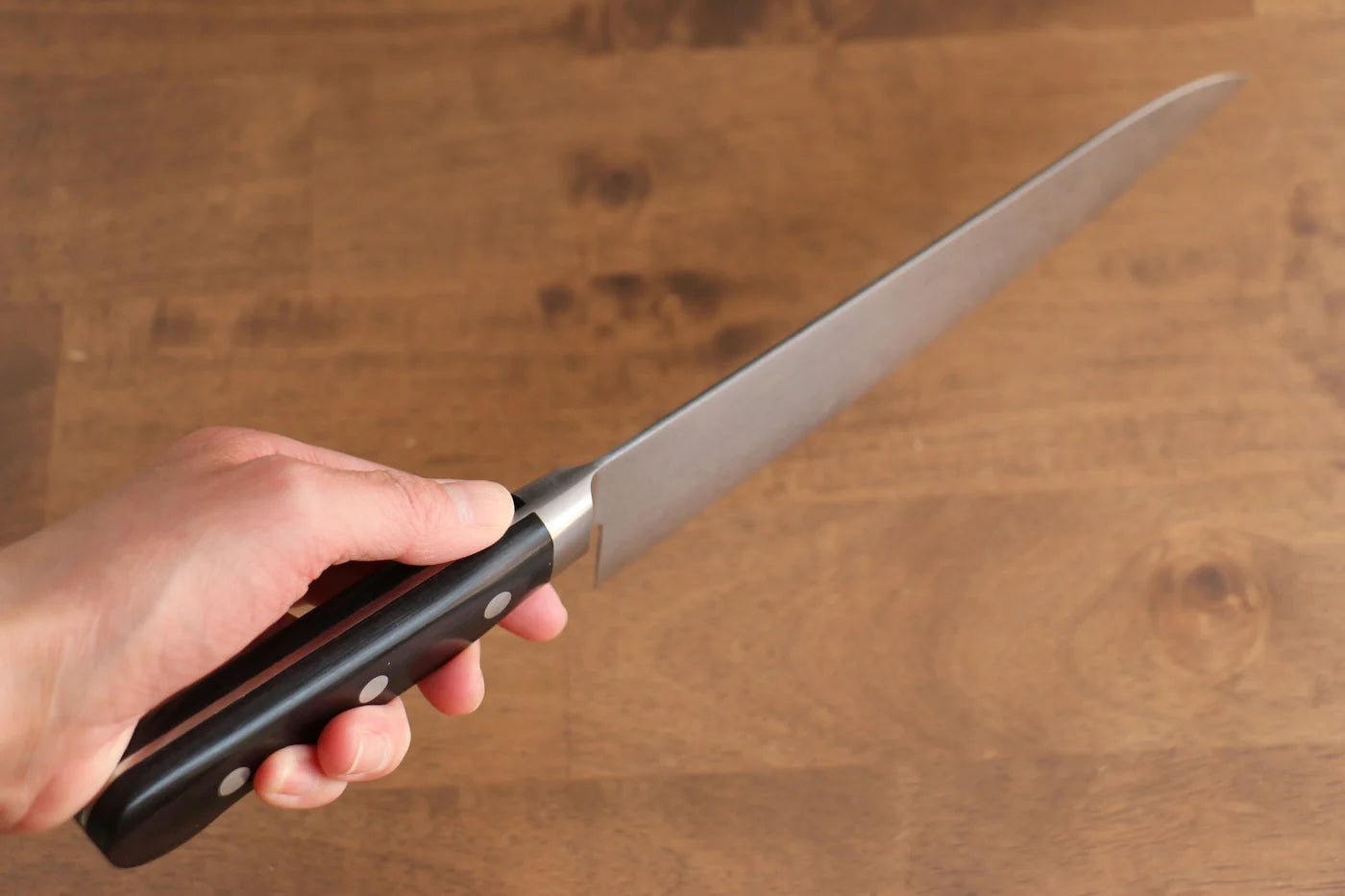 Seisuke VG10 ดามัสกัส 8 ชั้น ขัด มีดกิวโตะ Gyuto มีดทำครัวญี่ปุ่น 210mm ด้ามไม้ Pakka wood สีดำ