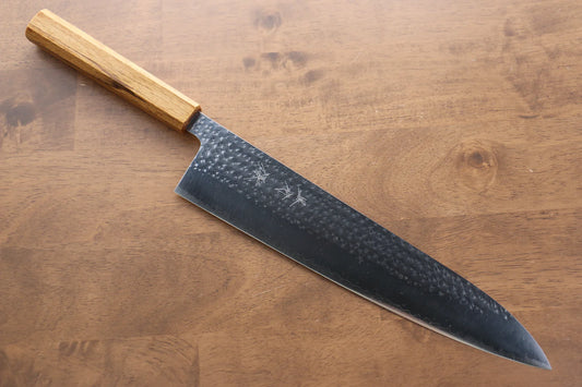 Yu Kurosaki Senko R2/SG2 ลายค้อนตี มีดกิวโตะ Gyuto มีดทำครัวญี่ปุ่น 270mm ด้ามไม้โอ๊กเคลือบ