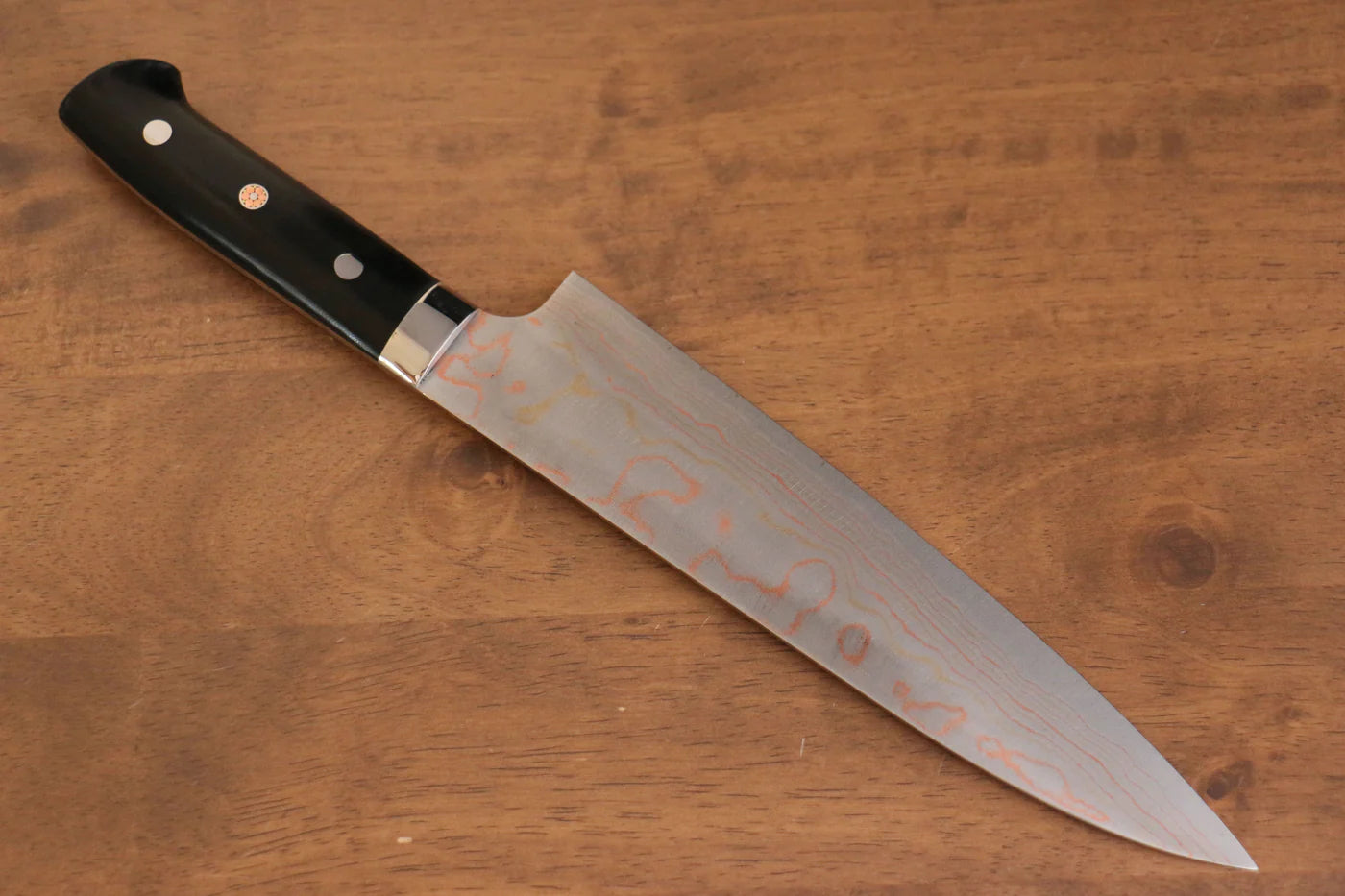 Takeshi Saji Blue Steel (บลูสตีล) No.2 ดามัสกัสสี มีดกิวโตะ Gyuto มีดทำครัวญี่ปุ่น 210mm ด้าม Micarta ดำ