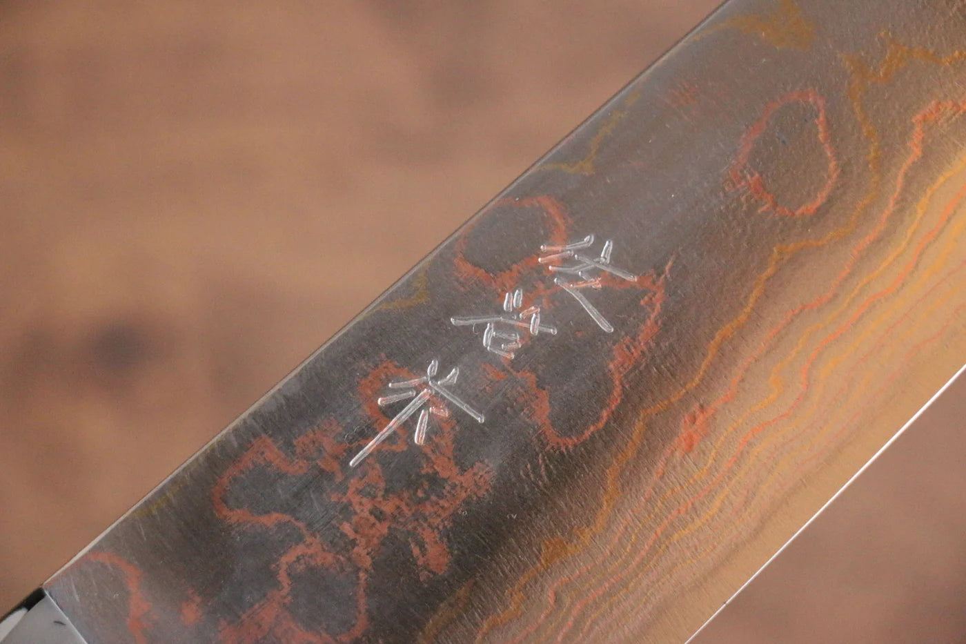 Takeshi Saji Blue Steel (บลูสตีล) No.2 ดามัสกัสสี มีดกิวโตะ Gyuto มีดทำครัวญี่ปุ่น 210mm ด้าม Micarta ดำ