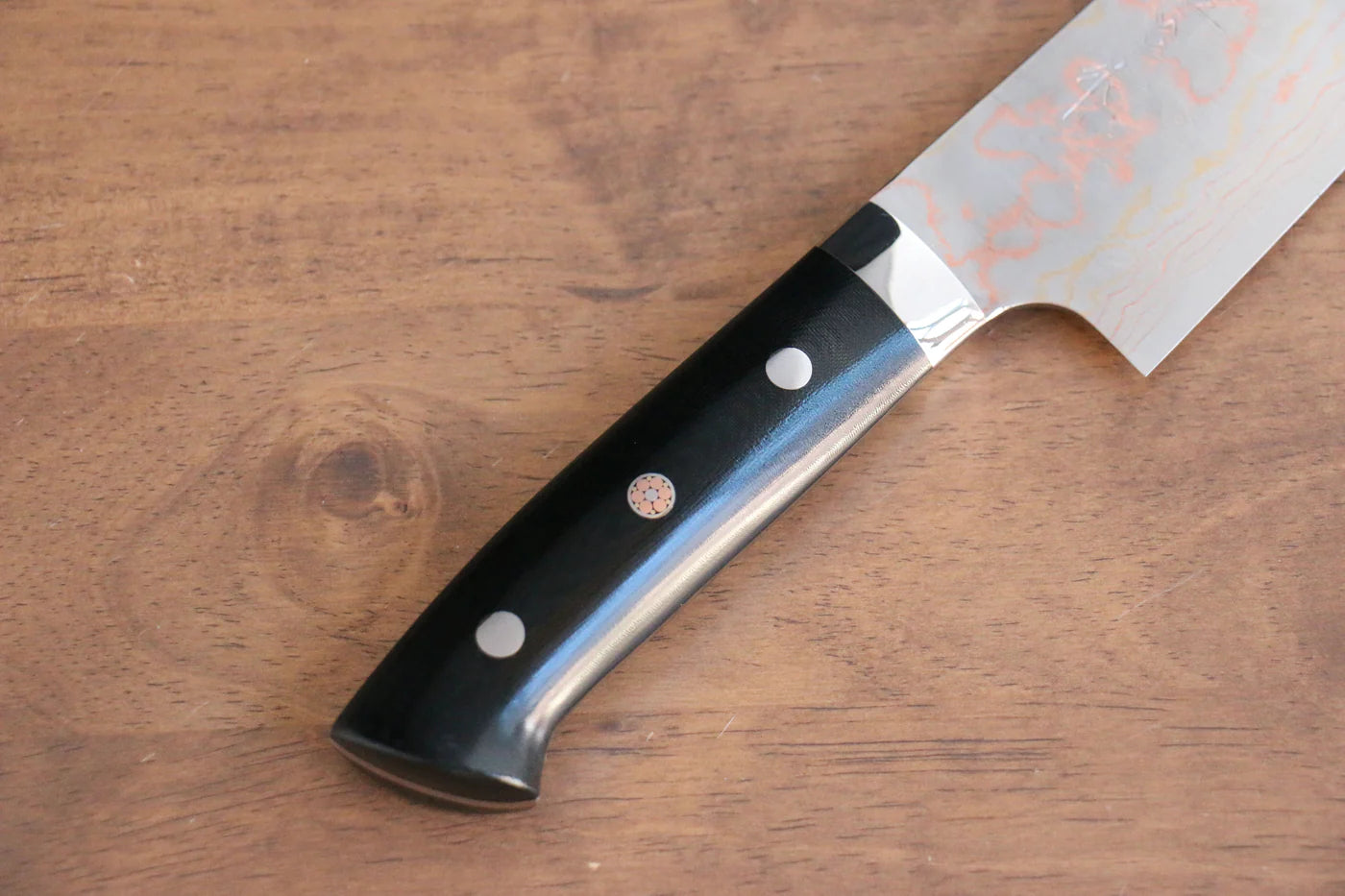 Takeshi Saji Blue Steel (บลูสตีล) No.2 ดามัสกัสสี มีดกิวโตะ Gyuto มีดทำครัวญี่ปุ่น 210mm ด้าม Micarta ดำ