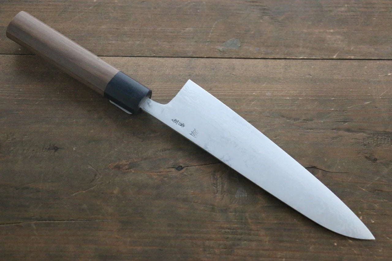 Shigeki Tanaka Blue Steel (บลูสตีล) No.2 ดามัสกัส มีดกิวโตะ Gyuto มีดทำครัวญี่ปุ่น 180mm ด้ามไม้วอลนัท
