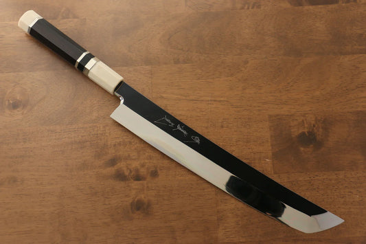 Jikko Silver Steel No.3 (เหล็กเงิน No.3) มีด Sakimaru Yanagiba มีดทำครัวญี่ปุ่น 270mm ด้ามไม้มะเกลือ (ประดับห่วง)