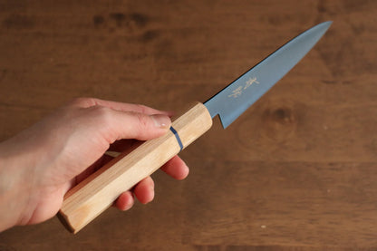 Seisuke เหล็ก SK-85 Ion plating มีดขนาดเล็ก  Petty มีดทำครัวญี่ปุ่น 120mm ด้ามไม้สีขาว