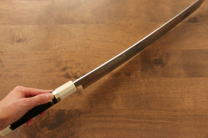 Jikko Silver Steel No.3 (เหล็กเงิน No.3) มีด Sakimaru Yanagiba มีดทำครัวญี่ปุ่น 360mm ด้ามไม้มะเกลือ (ประดับห่วง)
