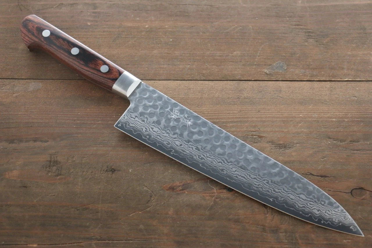 Seisuke VG10 17 ชั้น ดามัสกัส มีดกิวโตะ Gyuto มีดทำครัวญี่ปุ่น 210mm ด้ามมะฮอกกานี