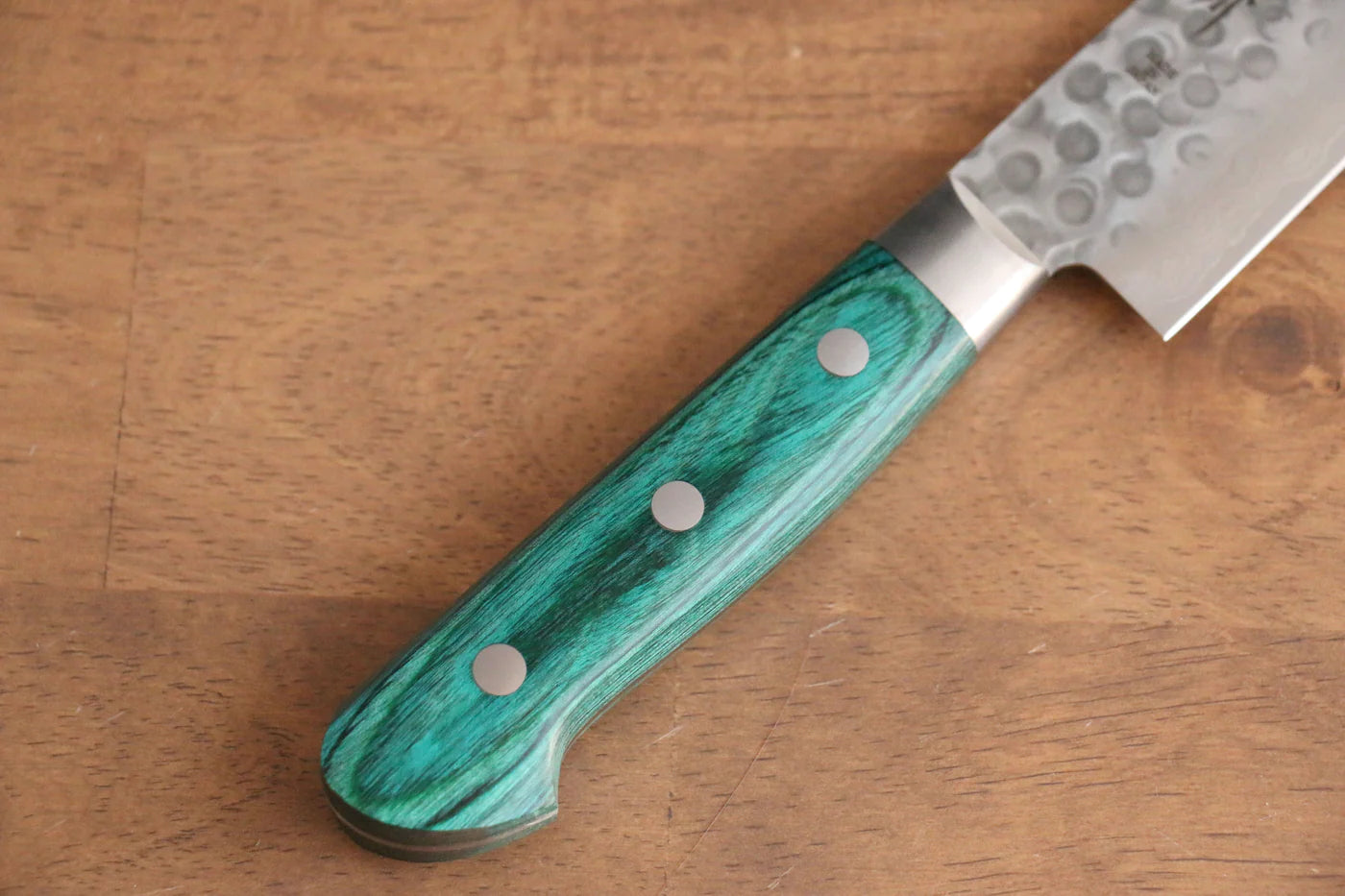 Sakai Takayuki VG10 ดามัสกัส 17 ชั้น มีดเลาะเอ็น Sujihiki มีดทำครัวญี่ปุ่น 240mm ด้ามไม้ Pakka wood เขียว