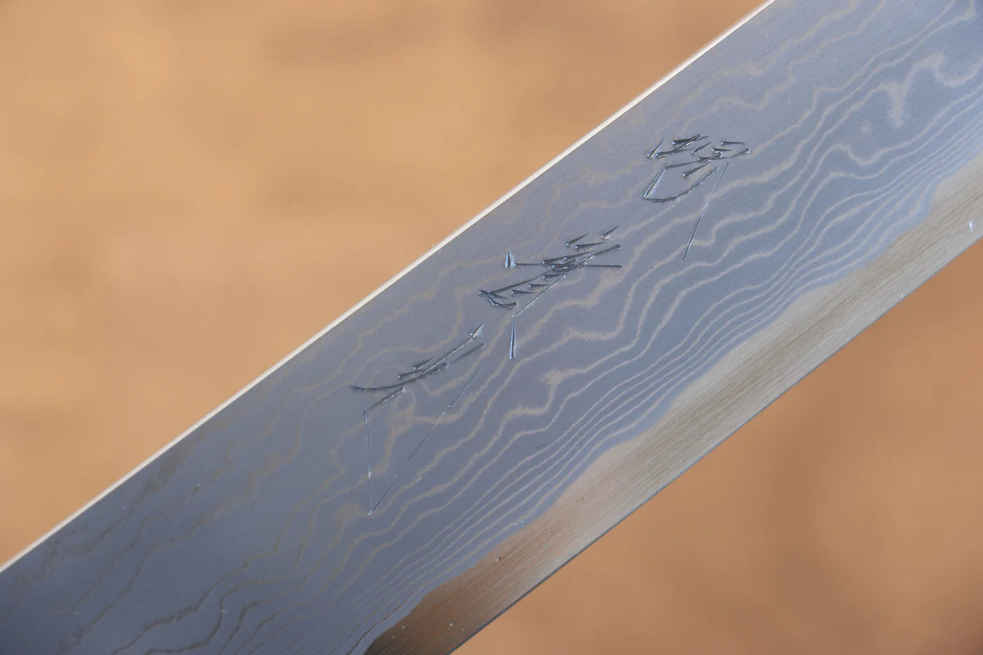 Jikko Blue Steel (บลูสตีล) ดามัสกัส มีด Kiritsuke Sujihiki มีดทำครัวญี่ปุ่น 270mm ด้ามไม้มะเกลือ (ประดับห่วงคู่)