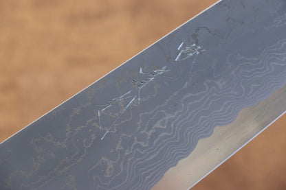 Jikko Blue Steel (บลูสตีล) ดามัสกัส มีดกิวโตะ Gyuto มีดทำครัวญี่ปุ่น 210mm ด้ามไม้มะเกลือ (ประดับห่วงคู่)