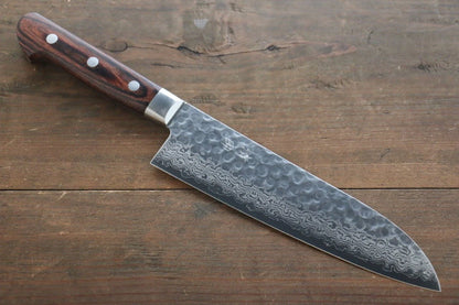 Seisuke VG10 17 ชั้น ดามัสกัส มีด Santoku มีดทำครัวญี่ปุ่น 180mm ด้ามมะฮอกกานี