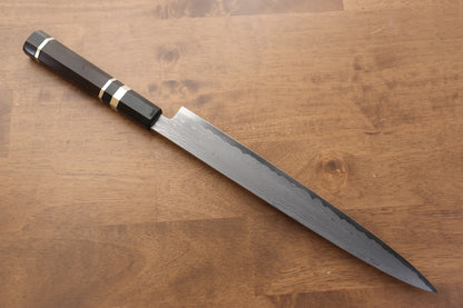 Jikko Blue Steel (บลูสตีล) ดามัสกัส มีดเลาะเอ็น Sujihiki มีดทำครัวญี่ปุ่น 270mm ด้ามไม้มะเกลือ (ประดับห่วงคู่)