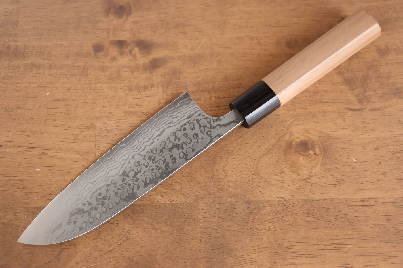 Nao Yamamoto VG10 ดามัสกัส มีด Santoku มีดทำครัวญี่ปุ่น 165mm ด้ามไม้วอลนัท