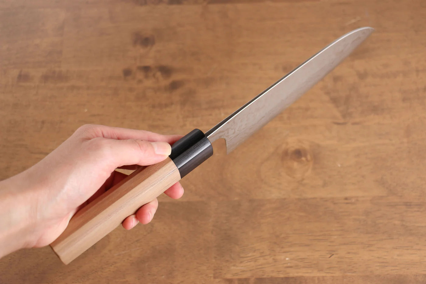 Nao Yamamoto VG10 ดามัสกัส มีด Santoku มีดทำครัวญี่ปุ่น 165mm ด้ามไม้วอลนัท