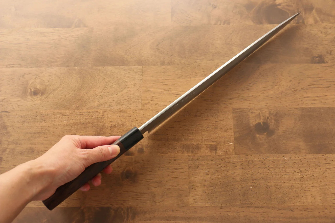Jikko Silver Steel No.3 (เหล็กเงิน No.3) มีด Yanagiba มีดทำครัวญี่ปุ่น 300mm ด้ามไม้พะยูง