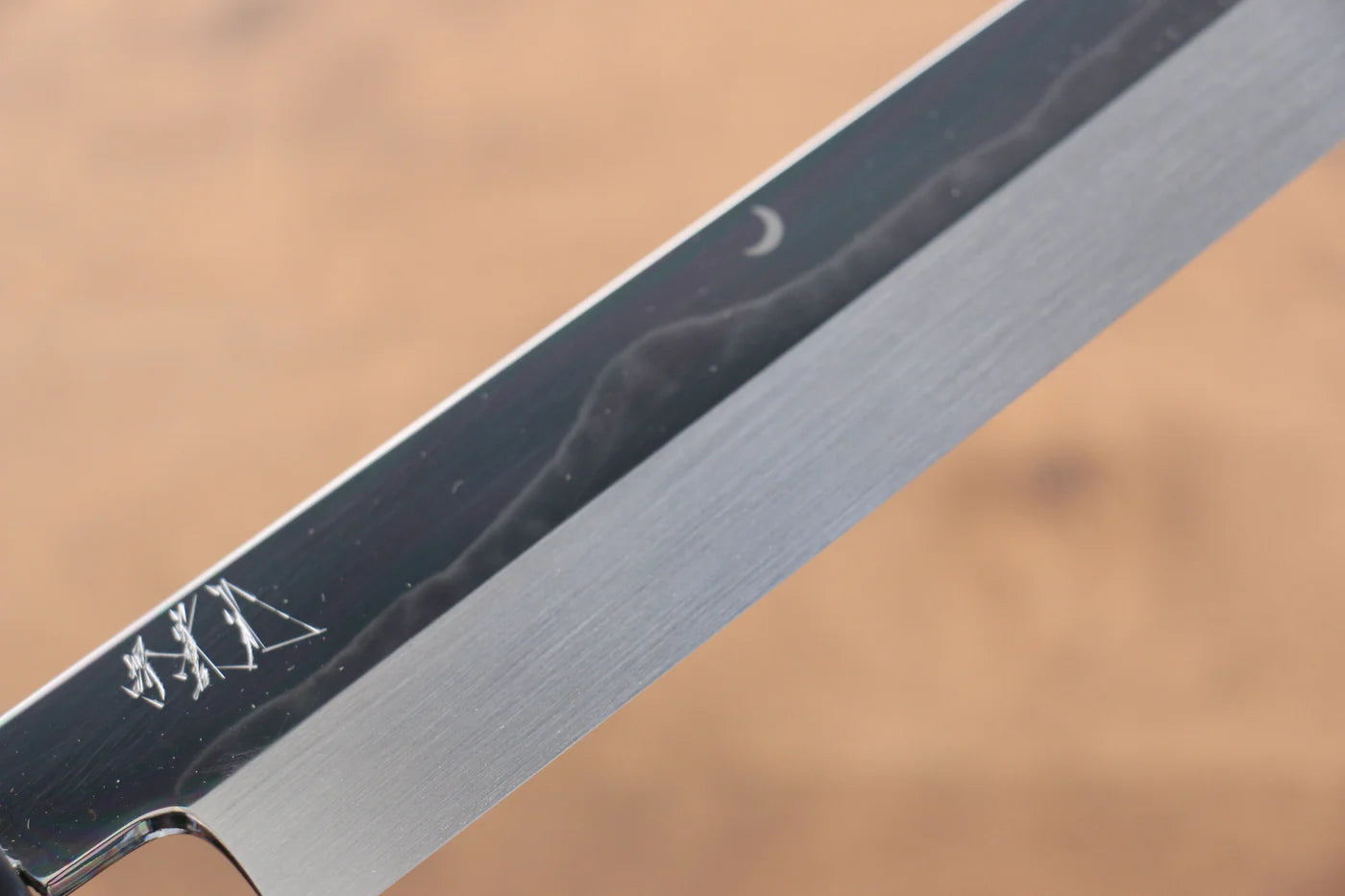 Jikko Fujisan Honyaki White Steel (เหล็กกล้าขาว) No.3 ขัดขึ้นเงากระจก มีด Sakimaru Yanagiba มีดทำครัวญี่ปุ่น 270mm ด้ามไม้มะเกลือ