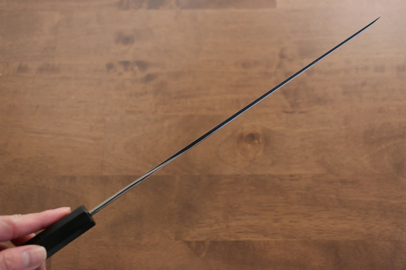 Jikko Fujisan Honyaki White Steel (เหล็กกล้าขาว) No.3 ขัดขึ้นเงากระจก มีด Sakimaru Yanagiba มีดทำครัวญี่ปุ่น 270mm ด้ามไม้มะเกลือ