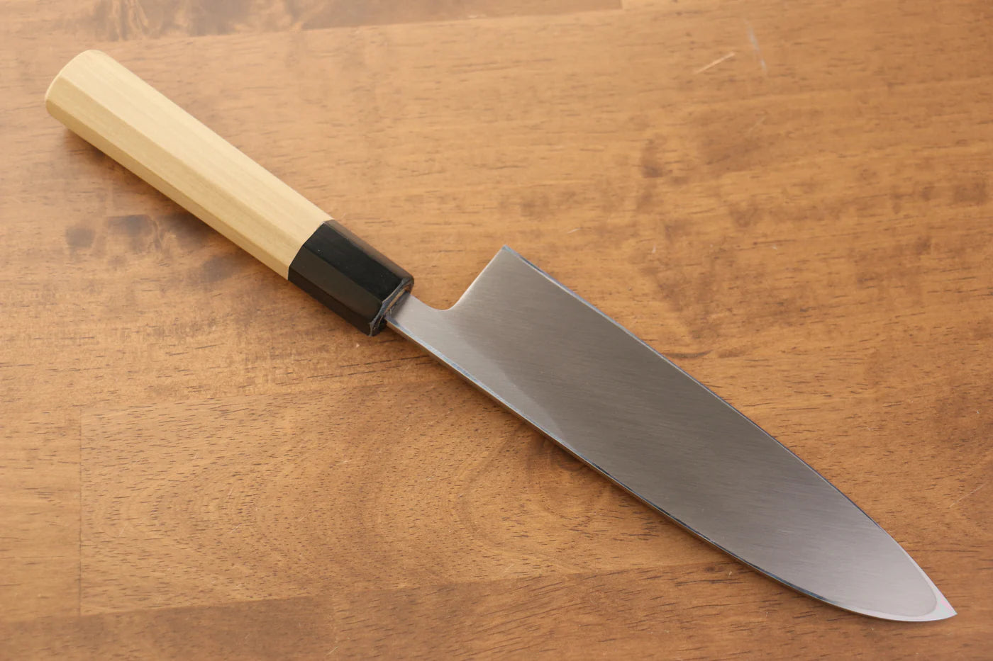 Jikko  White Steel (เหล็กกล้าขาว) No.2 มีด Santoku มีดทำครัวญี่ปุ่น 180mm ด้ามต้นเเมกโนเลีย