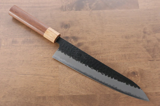 Seisuke Kokubyaku Blue Super (บลูซุปเปอร์สตีล) ลายค้อนตี Kurouchi มีดกิวโตะ Gyuto มีดทำครัวญี่ปุ่น 210mm ด้ามสีม่วง