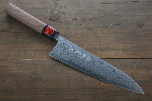 Shigeki Tanaka Blue Steel (บลูสตีล) No.2 ดามัสกัส มีดกิวโตะ Gyuto มีดทำครัวญี่ปุ่น 210mm ด้ามไม้วอลนัท