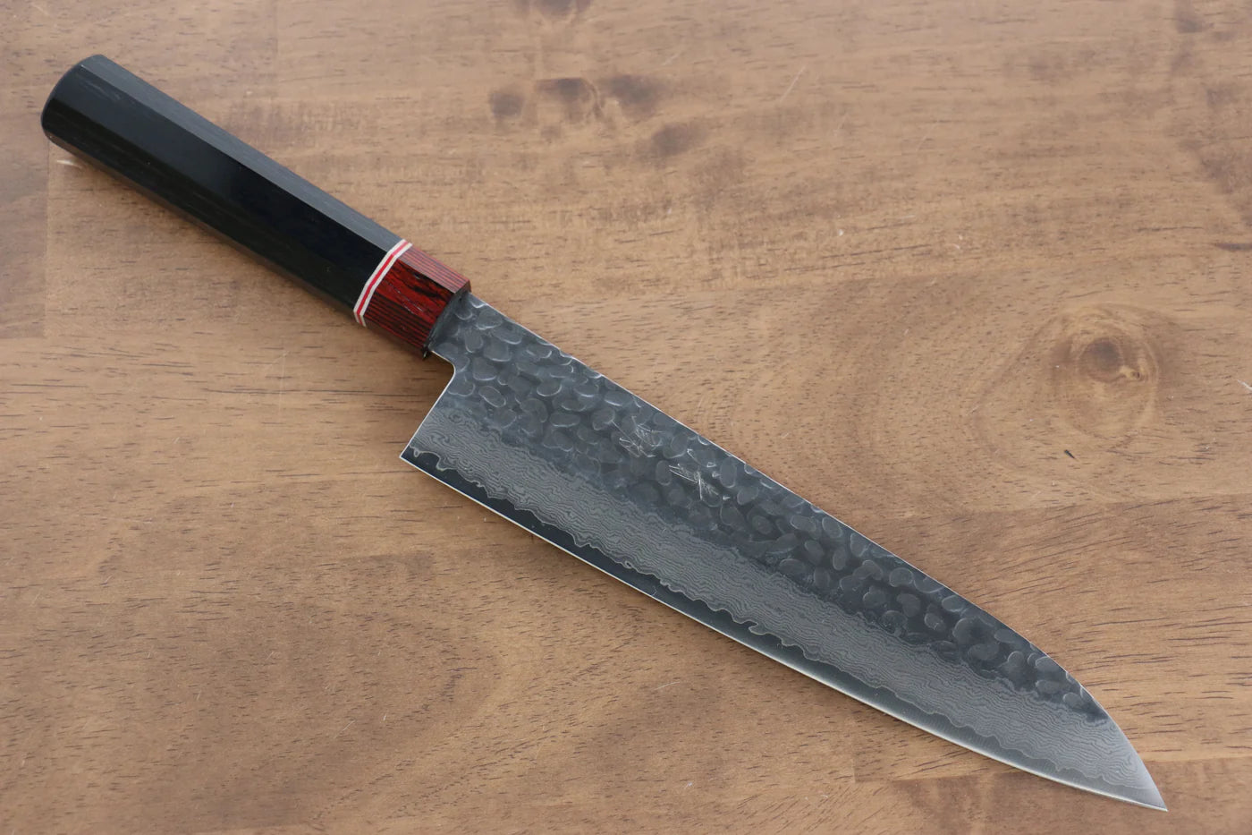 Seisuke VG10 ดามัสกัส มีดกิวโตะ Gyuto มีดทำครัวญี่ปุ่น 210mm ด้ามไม้ Pakka wood สีดำ