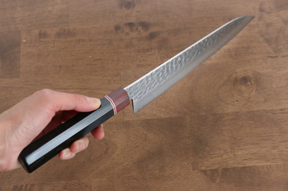 Seisuke VG10 ดามัสกัส มีดกิวโตะ Gyuto มีดทำครัวญี่ปุ่น 210mm ด้ามไม้ Pakka wood สีดำ