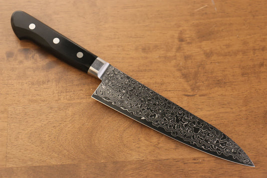 Seisuke Kagami AUS10 ขัดขึ้นเงากระจก ลายดามัสกัส มีดกิวโตะ Gyuto มีดทำครัวญี่ปุ่น 180mm ด้ามไม้ Pakka wood สีดำ