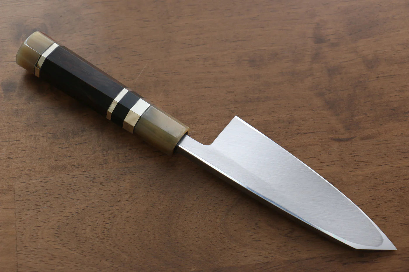 Jikko  Blue Steel (บลูสตีล) มีด Sakimaru Yanagiba มีดทำครัวญี่ปุ่น 300mm ด้ามไม้มะเกลือ (ประดับห่วงคู่)
