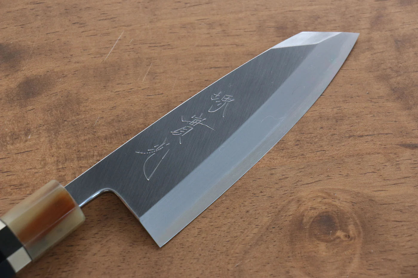 Jikko  Blue Steel (บลูสตีล) มีด Sakimaru Yanagiba มีดทำครัวญี่ปุ่น 300mm ด้ามไม้มะเกลือ (ประดับห่วงคู่)