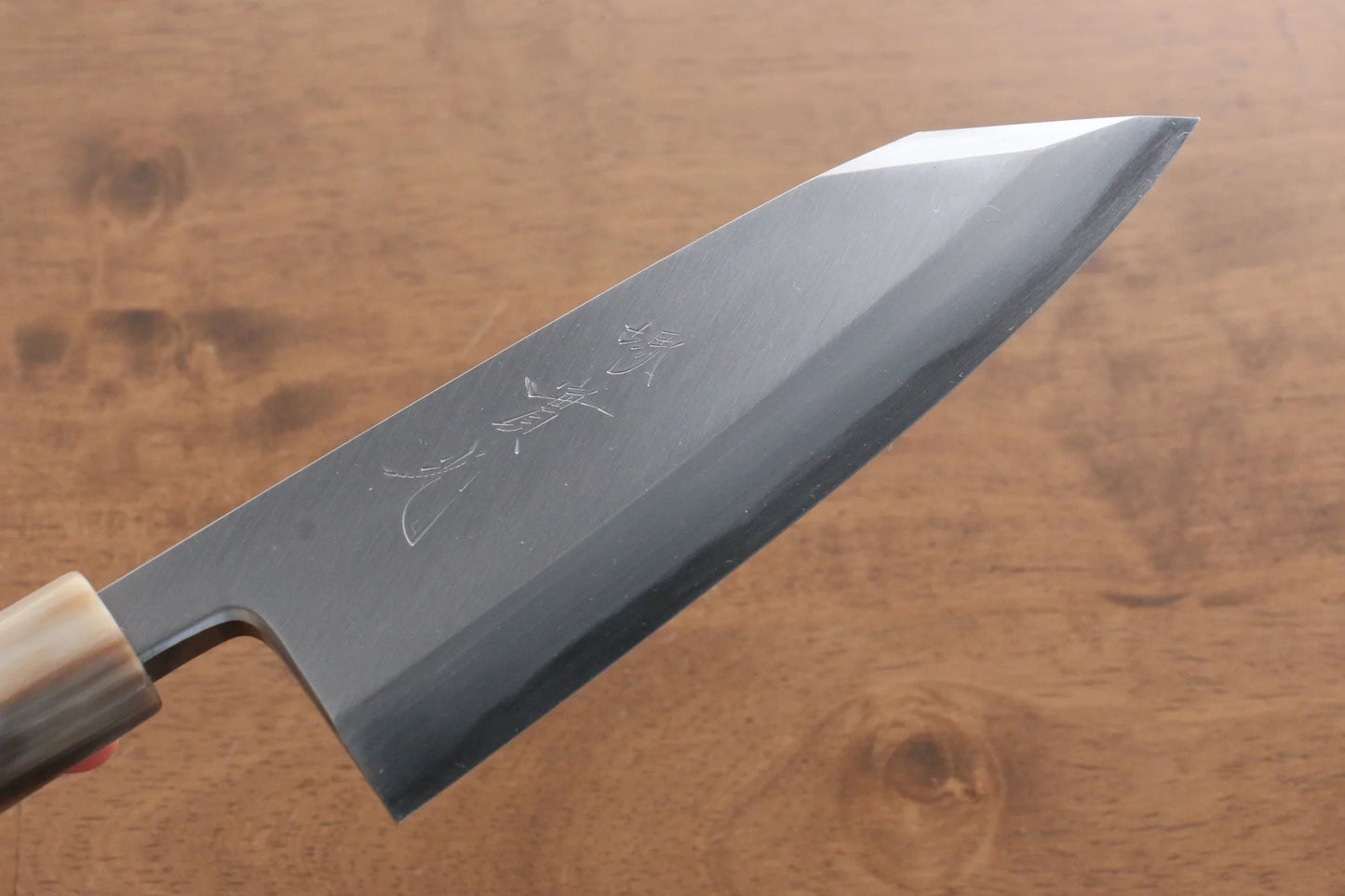 Jikko  White Steel (เหล็กกล้าขาว) มีด Kiritsuke Deba มีดทำครัวญี่ปุ่น 150mm ด้ามไม้มะเกลือ (ประดับห่วงคู่)