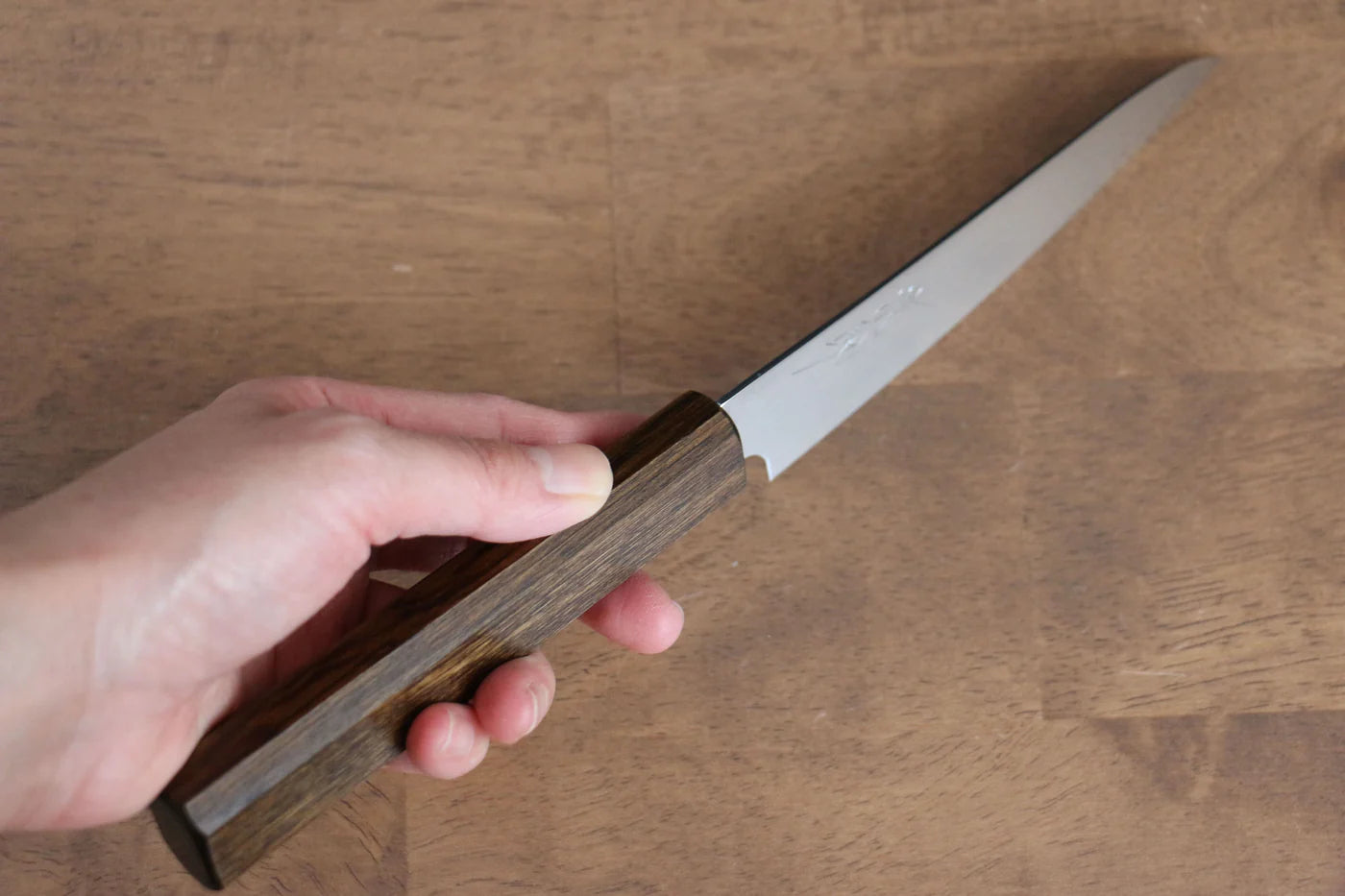 Seisuke VG10 ดามัสกัส 63 ชั้น มีดขนาดเล็ก  Petty มีดทำครัวญี่ปุ่น 130mm ด้ามโอ๊ค