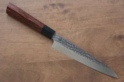 Seki Kanetsugu Heptagon Wood VG2 ลายค้อนตี Set มีดขนาดเล็ก & มีด Gyuto & มีดหั่นขนมปัง มีดทำครัวญี่ปุ่น mm
