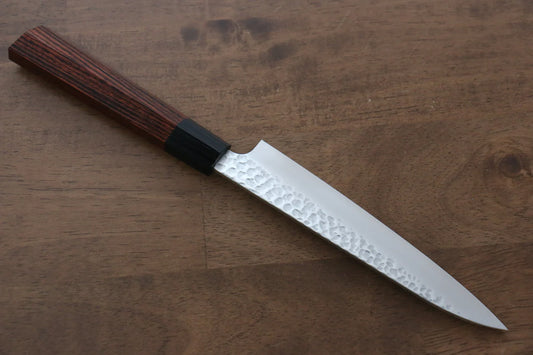 Seki Kanetsugu Heptagon Wood VG2 ลายค้อนตี มีดขนาดเล็ก  Petty มีดทำครัวญี่ปุ่น 150mm ด้ามไม้ Pakka wood (หกเหลี่ยม)