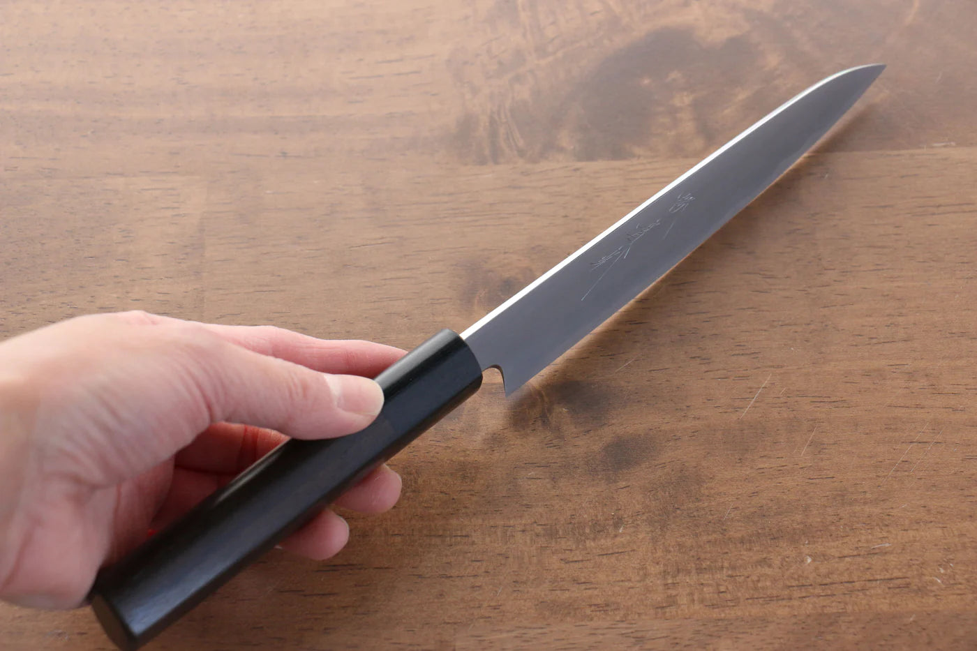 Jikko White Steel (เหล็กกล้าขาว) No.2 มีดขนาดเล็ก  Petty มีดทำครัวญี่ปุ่น 150mm ด้ามไม้พะยูง