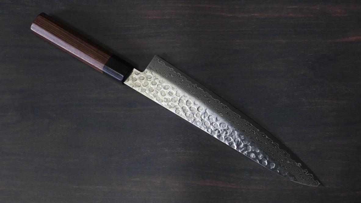 Seisuke AUS10 ดามัสกัส 45 ชั้น มีดกิวโตะ Gyuto มีดทำครัวญี่ปุ่น 240mm ด้ามไม้พะยูง