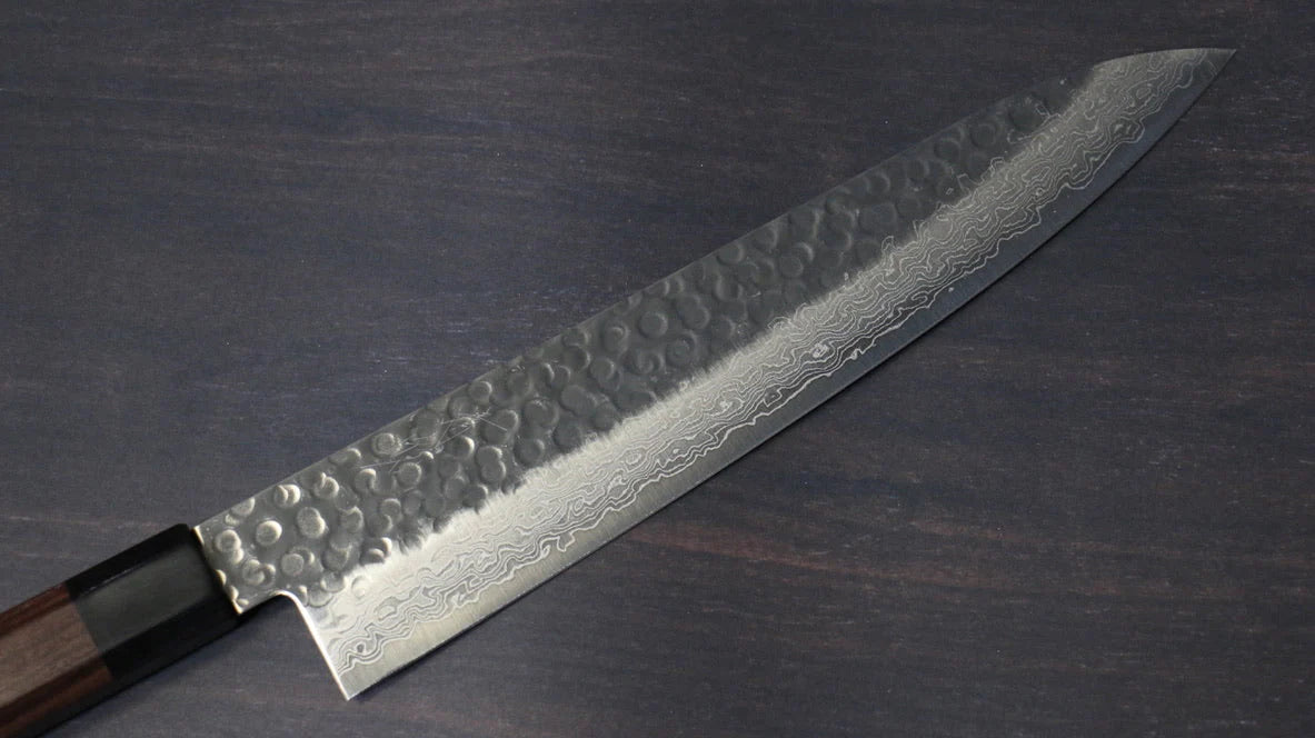Seisuke AUS10 ดามัสกัส 45 ชั้น มีดกิวโตะ Gyuto มีดทำครัวญี่ปุ่น 240mm ด้ามไม้พะยูง