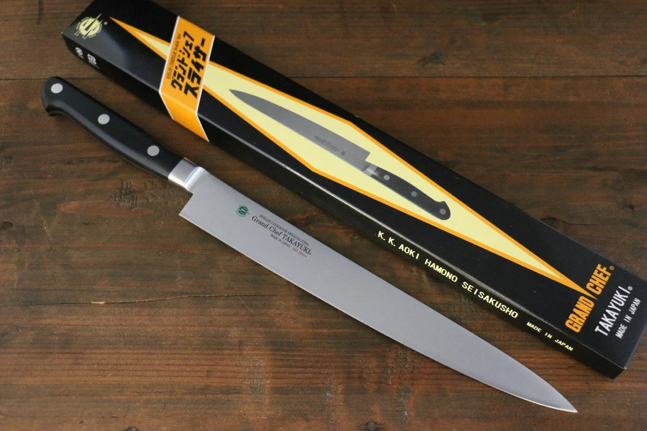Sakai Takayuki Grand Chef Swedish Steel (เหล็กสวีเดน) มีดเลาะเอ็น Sujihiki มีดทำครัวญี่ปุ่น