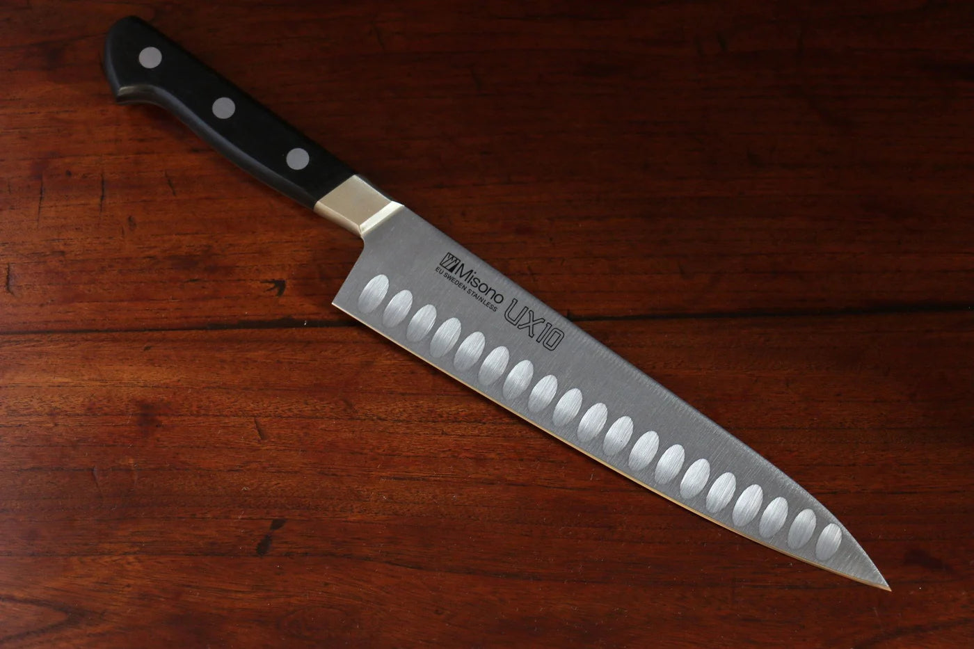 Misono UX10 สเเตนเลส มีดกิวโตะเเซลมอน Gyuto Salmon มีดทำครัวญี่ปุ่น