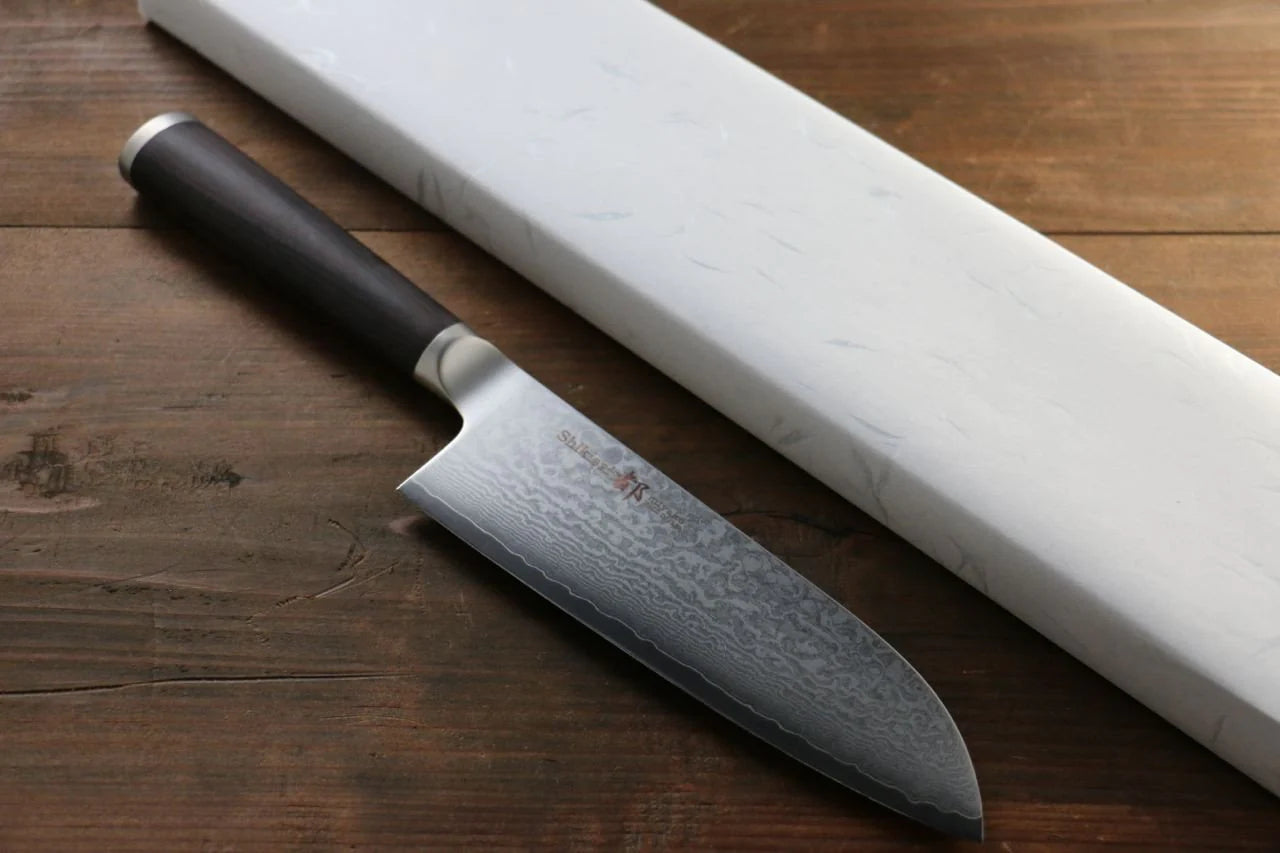 Miyako AUS8 ดามัสกัส 33 ชั้น มีด Santoku มีดทำครัวญี่ปุ่น 165mm