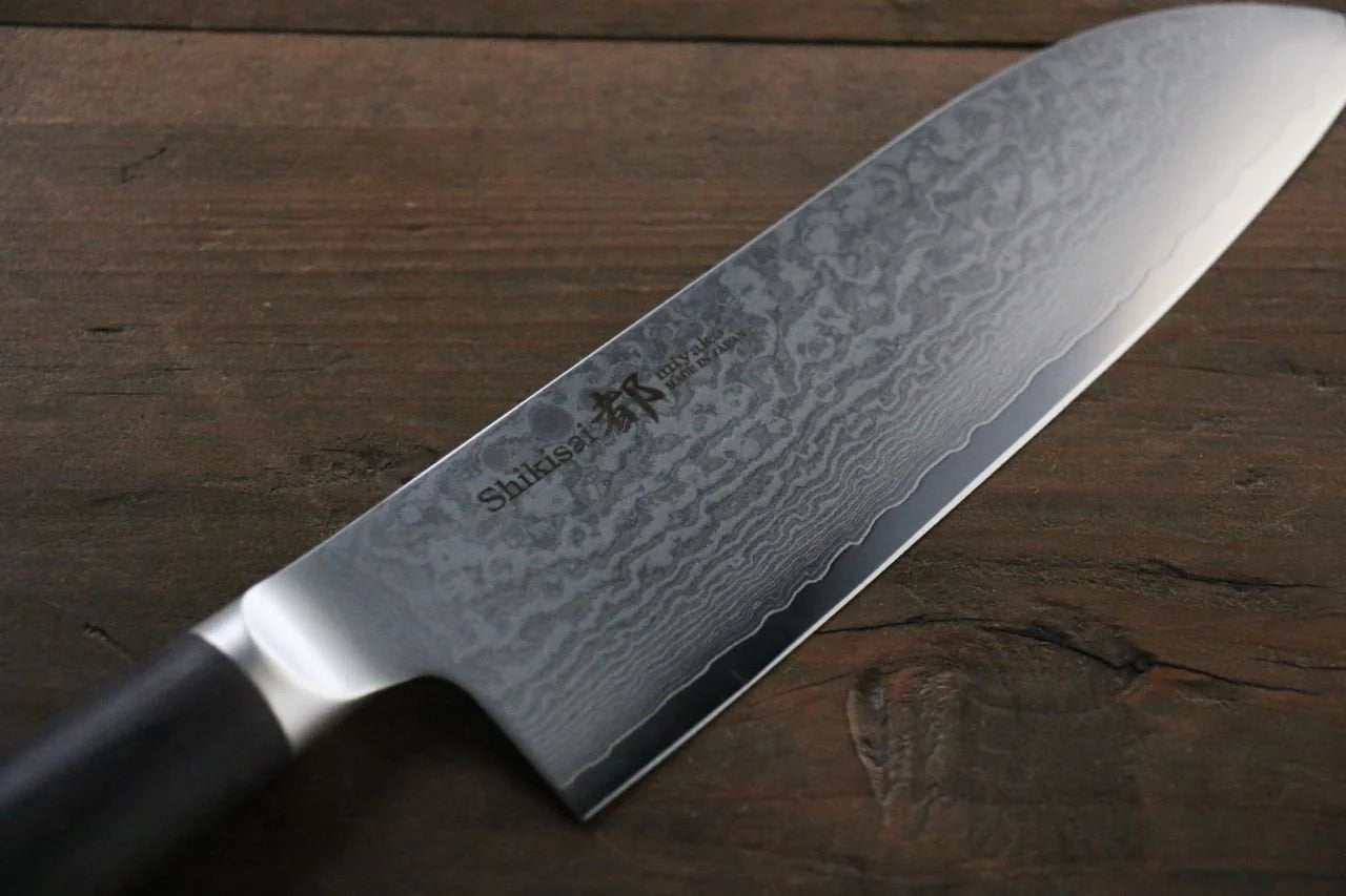 Miyako AUS8 ดามัสกัส 33 ชั้น มีด Santoku มีดทำครัวญี่ปุ่น 165mm