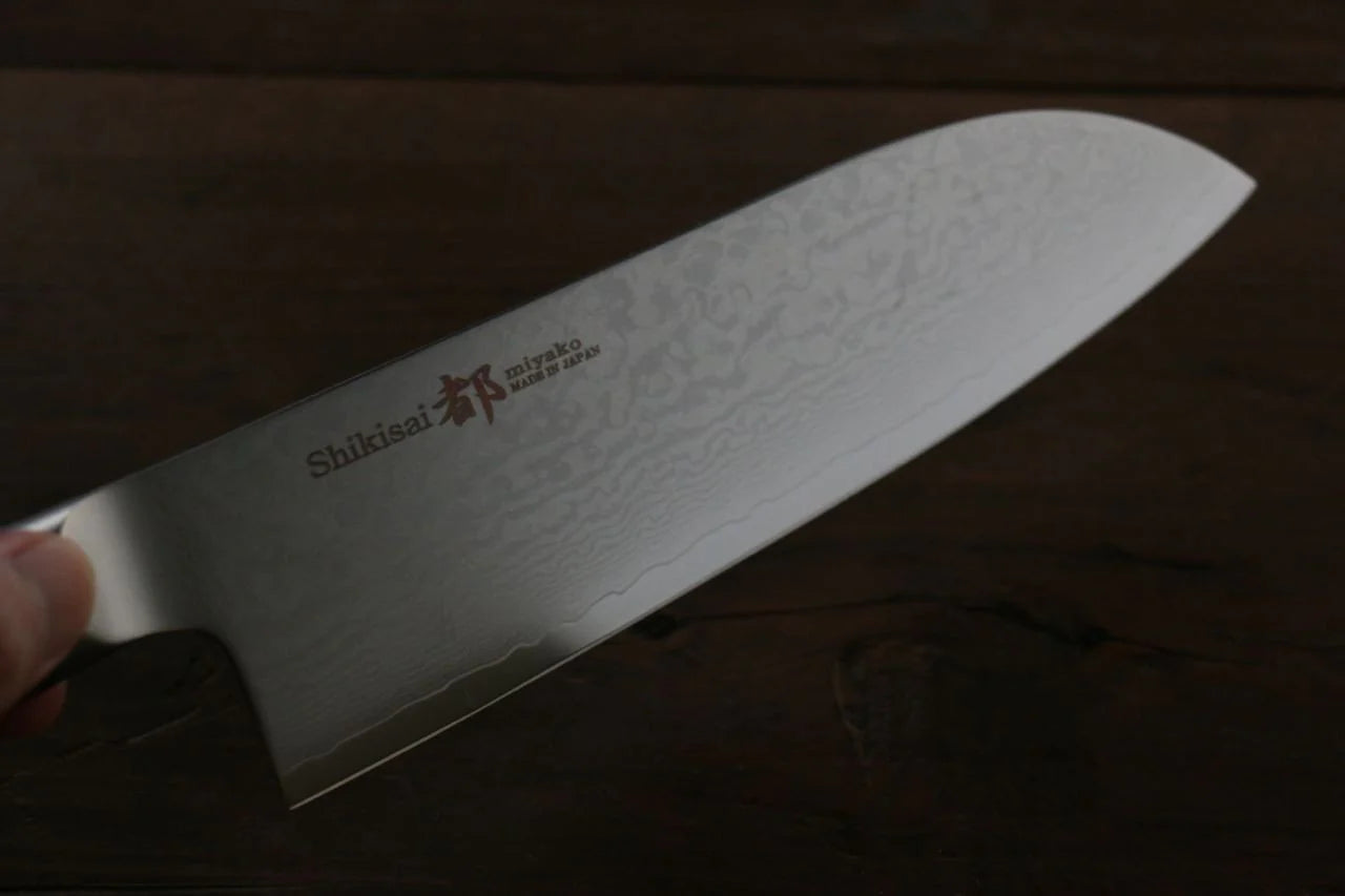 Miyako AUS8 ดามัสกัส 33 ชั้น มีด Santoku มีดทำครัวญี่ปุ่น 165mm