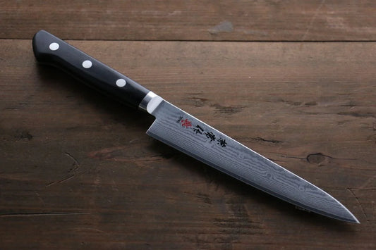 Kanetsune VG10 33 ชั้น ดามัสกัส มีดขนาดเล็ก  Petty มีดทำครัวญี่ปุ่น 150mm ด้ามไม้ Pakka wood