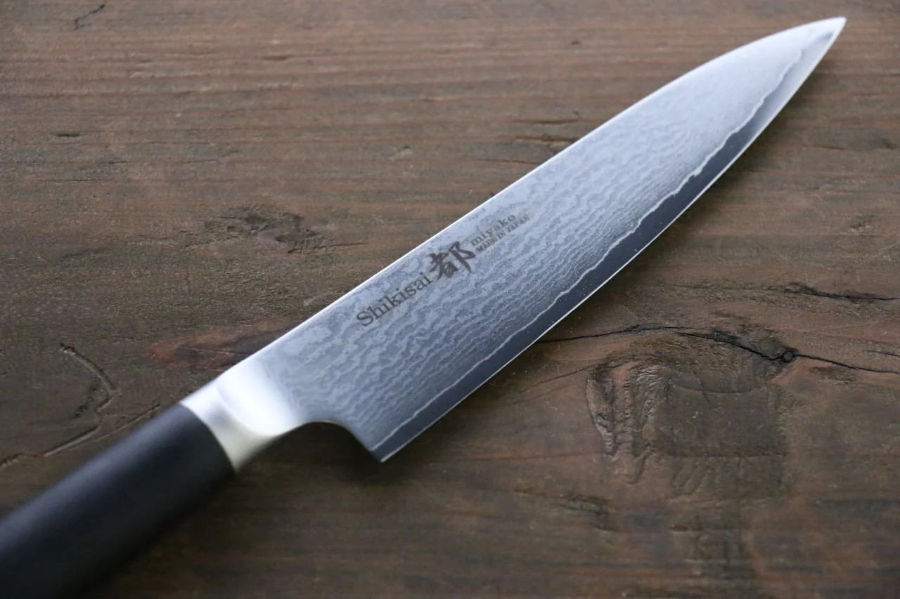 Miyako AUS8 ดามัสกัส 33 ชั้น มีดขนาดเล็ก  Petty มีดทำครัวญี่ปุ่น 130mm