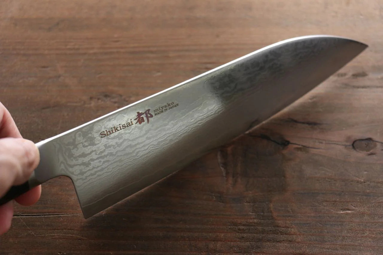 Miyako AUS8 ดามัสกัส 33 ชั้น มีด Santoku มีดทำครัวญี่ปุ่น 180mm