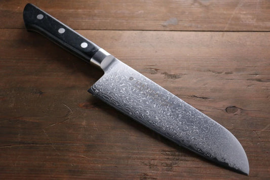 Sakai Takayuki โมลิบดินัม ดามัสกัส 63 ชั้น มีด Santoku มีดทำครัวญี่ปุ่น 180mm