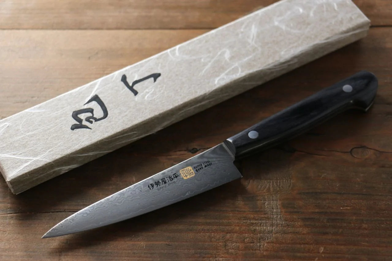 Iseya VG10 ดามัสกัส มีดขนาดเล็ก  Petty มีดทำครัวญี่ปุ่น 120mm