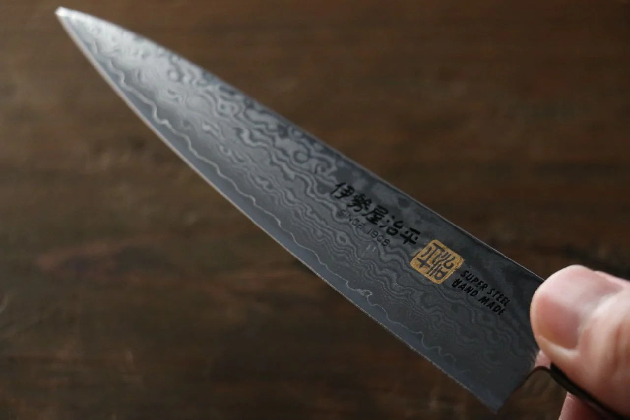 Iseya VG10 ดามัสกัส มีดขนาดเล็ก  Petty มีดทำครัวญี่ปุ่น 120mm