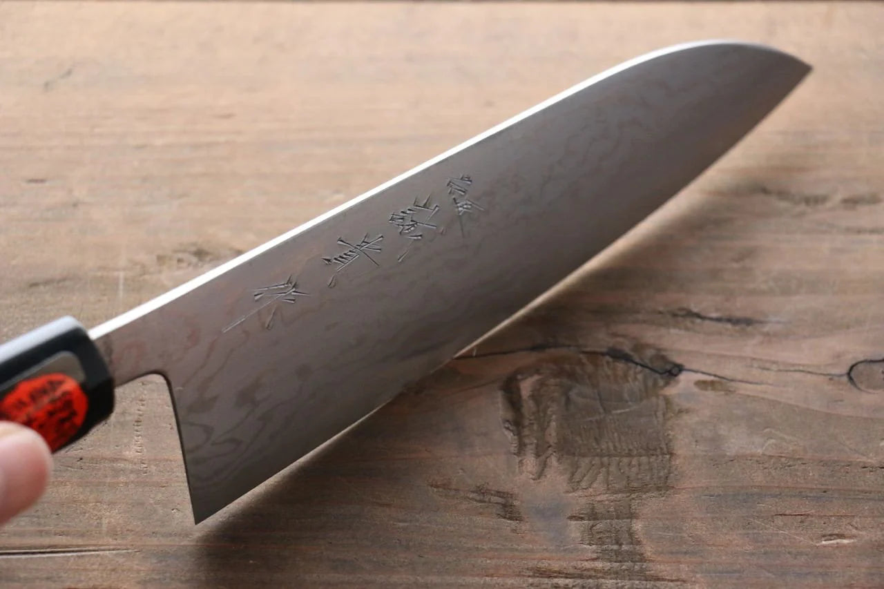 Shigeki Tanaka Blue Steel (บลูสตีล) No.2 ดามัสกัส 17 ชั้น ดามัสกัส มีด Santoku มีดทำครัวญี่ปุ่น 165mm ด้ามต้นเเมกโนเลีย
